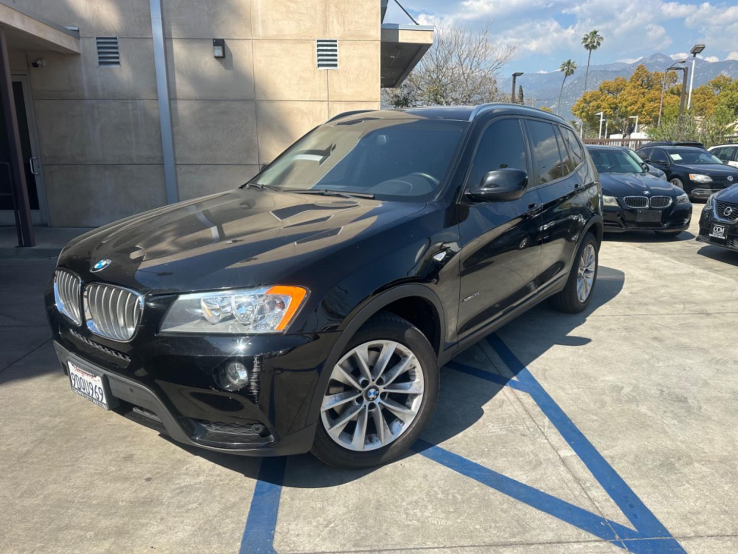 2013 Black /Black BMW X3 xDrive28i (5UXWX9C56D0) with an 3.0L L6 DOHC 24V engine, 8-Speed Automatic transmission, located at 30 S. Berkeley Avenue, Pasadena, CA, 91107, (626) 248-7567, 34.145447, -118.109398 - Photo#0